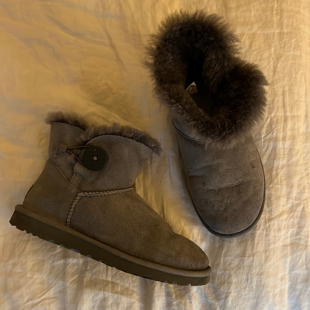 Ugg Mini Bailey Button Boots Grey - image 2